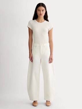 Everlane way high curve Jean white